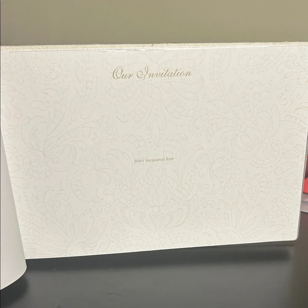 Burnes Of Boston Romantic Wedding Keepsake Album - Pink‎ and Silver